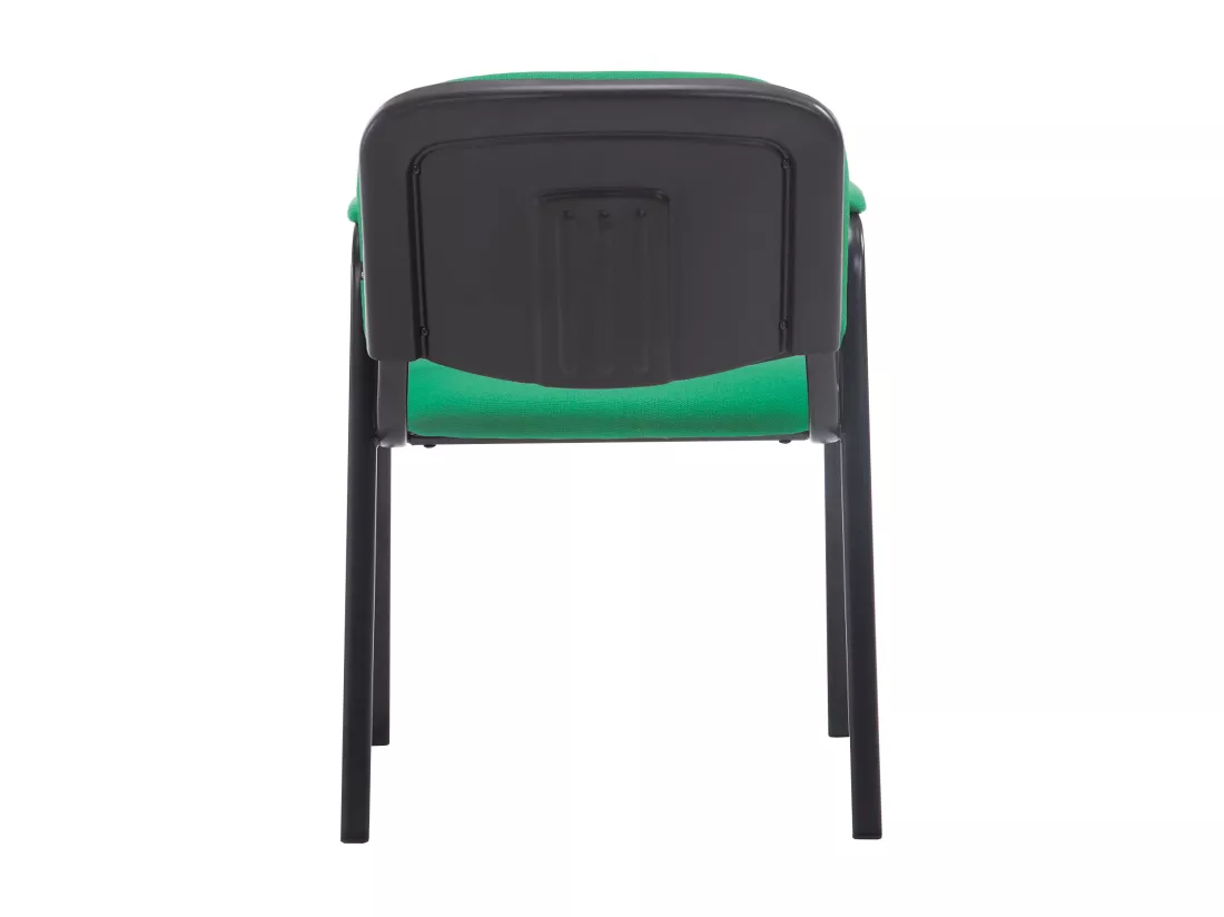 Chaise de conférence - Tissu & Métal noir mat - Vert - Ken Pro