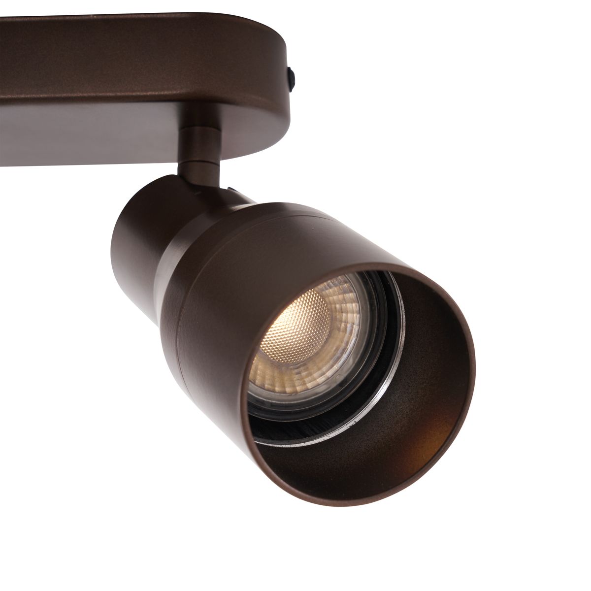 Afgeronde plafondspot donker brons GU10 50mm 3-lichts - Stanley