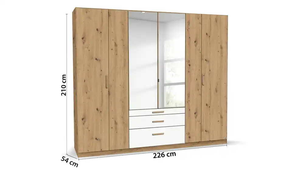 Drehtürenschrank Mosbach 6 Stück 226 cm