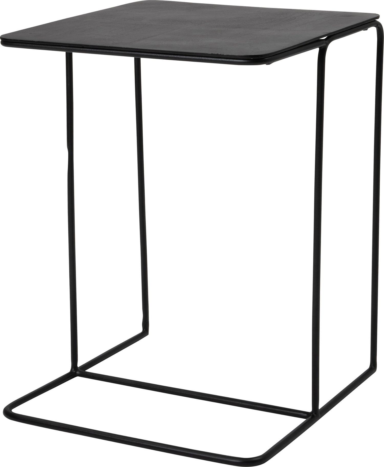 Intratuin bijzettafel Eme bruin / zwart 30 x 30 x 45 cm