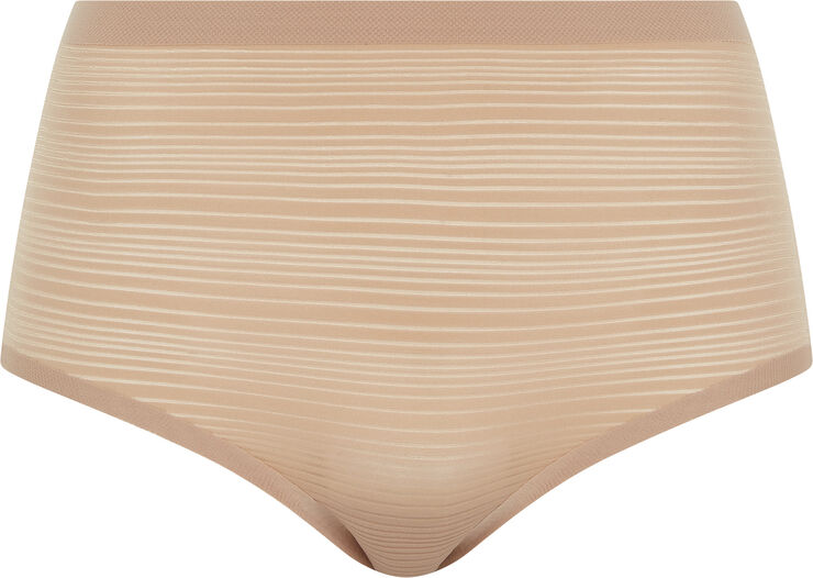Chantelle Soft Stretch Stripes High waist brief Sand