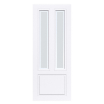 Arne & Bodil binnendeur ABT321 mat glas met blanke rand - extra wit afgelakt