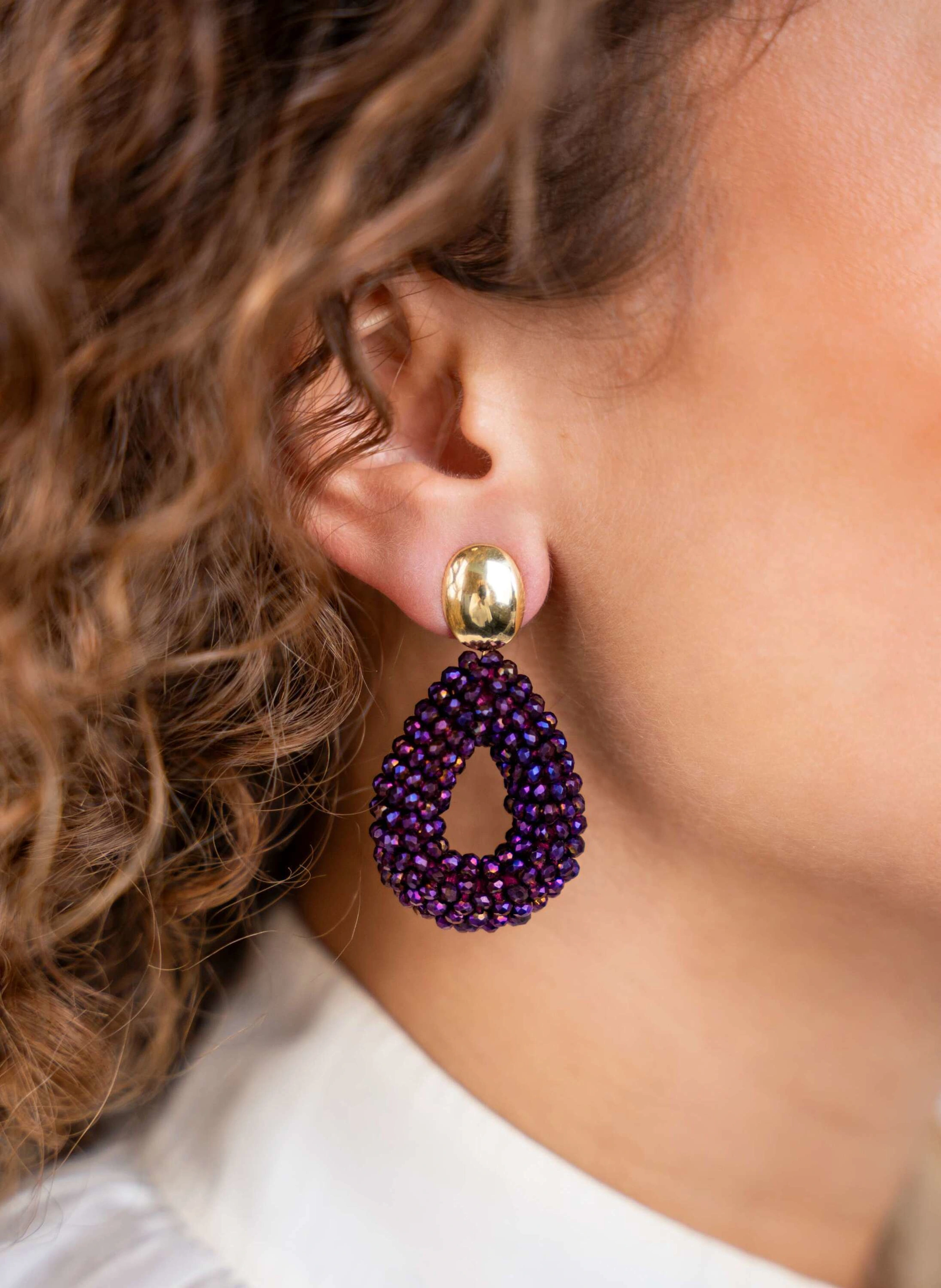 LOTT.gioielli Ohrhänger BERRY DROP S METALLIC PURPLE by GLAMBOU