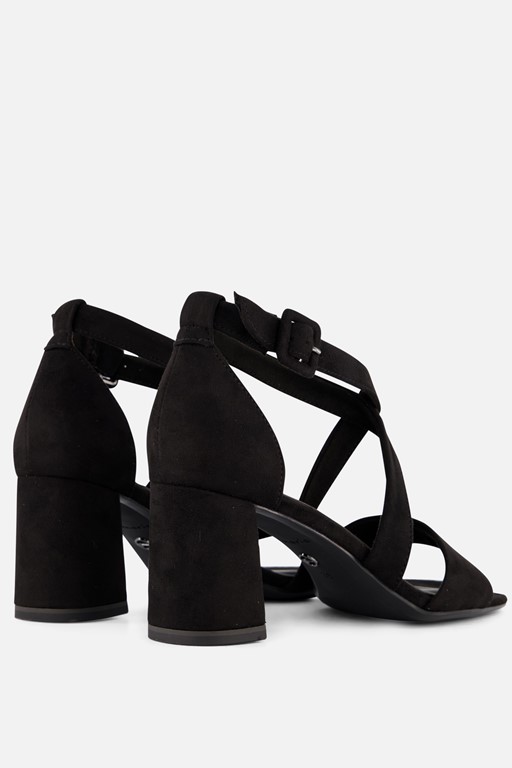 Tamaris Sandalen zwart Textiel