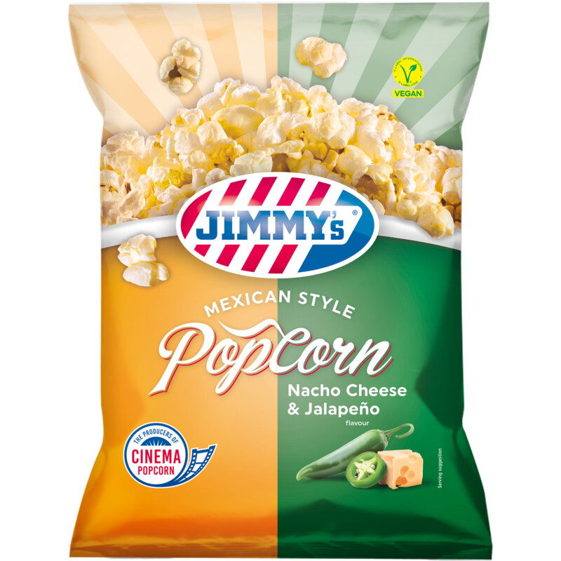 Jimmy's Popcorn nacho cheese & jalapeno