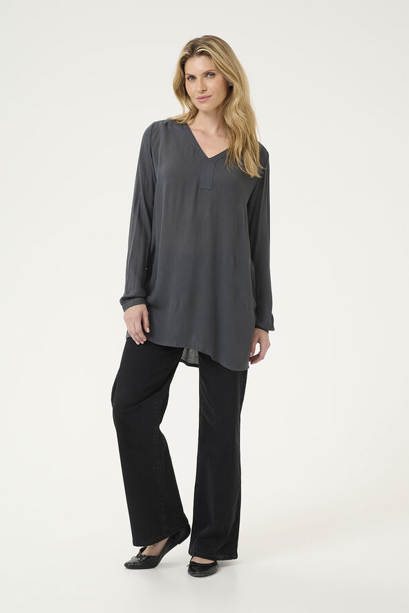 Kaffe Amber V-Neck Tunic Black oyster
