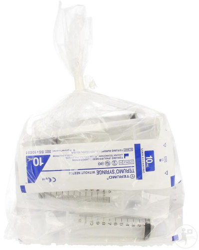 Terumo Seringue Sans Aiguille 10ml Eccentric Luer Slip 10 Pièces