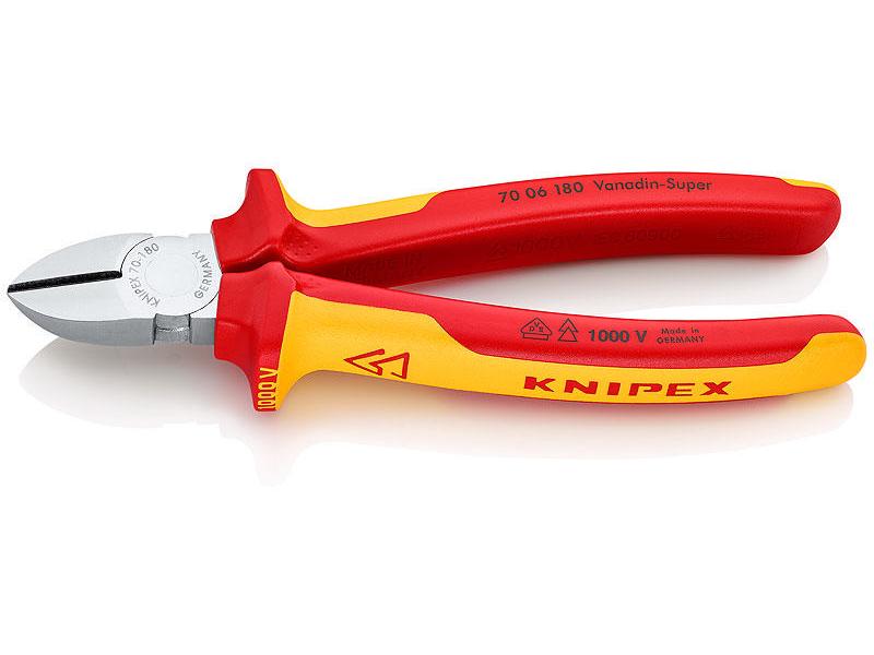 Knipex Seitenschneider 180 mm 1000 V verchromt Für den vielseitigen Einsatz