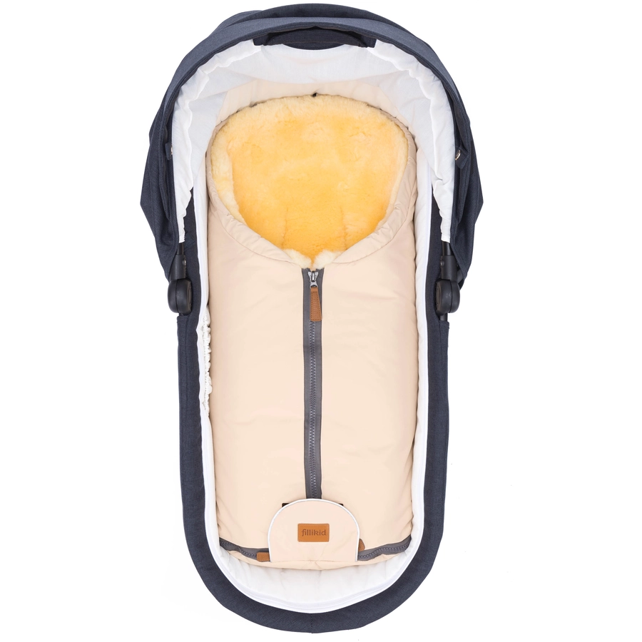 fillikid Winterfußsack Pamir Gr. 0 Echtfell Ivory
