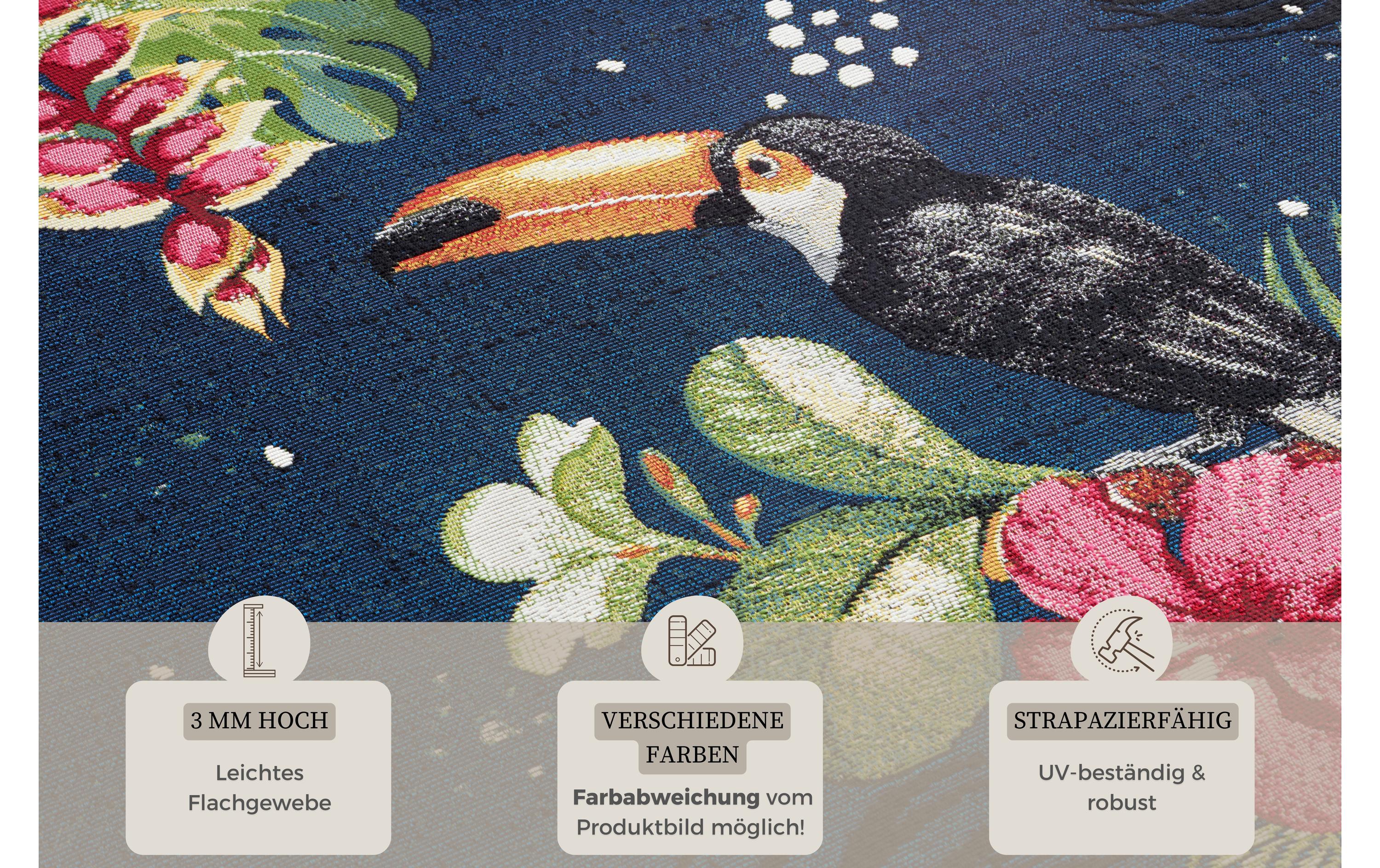 Teppich Tropical Dream 160 cm x 235 cm, MehrfarbigIn- & Outdoor Teppich