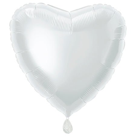 Hart Helium Ballon Wit Leeg 45cm