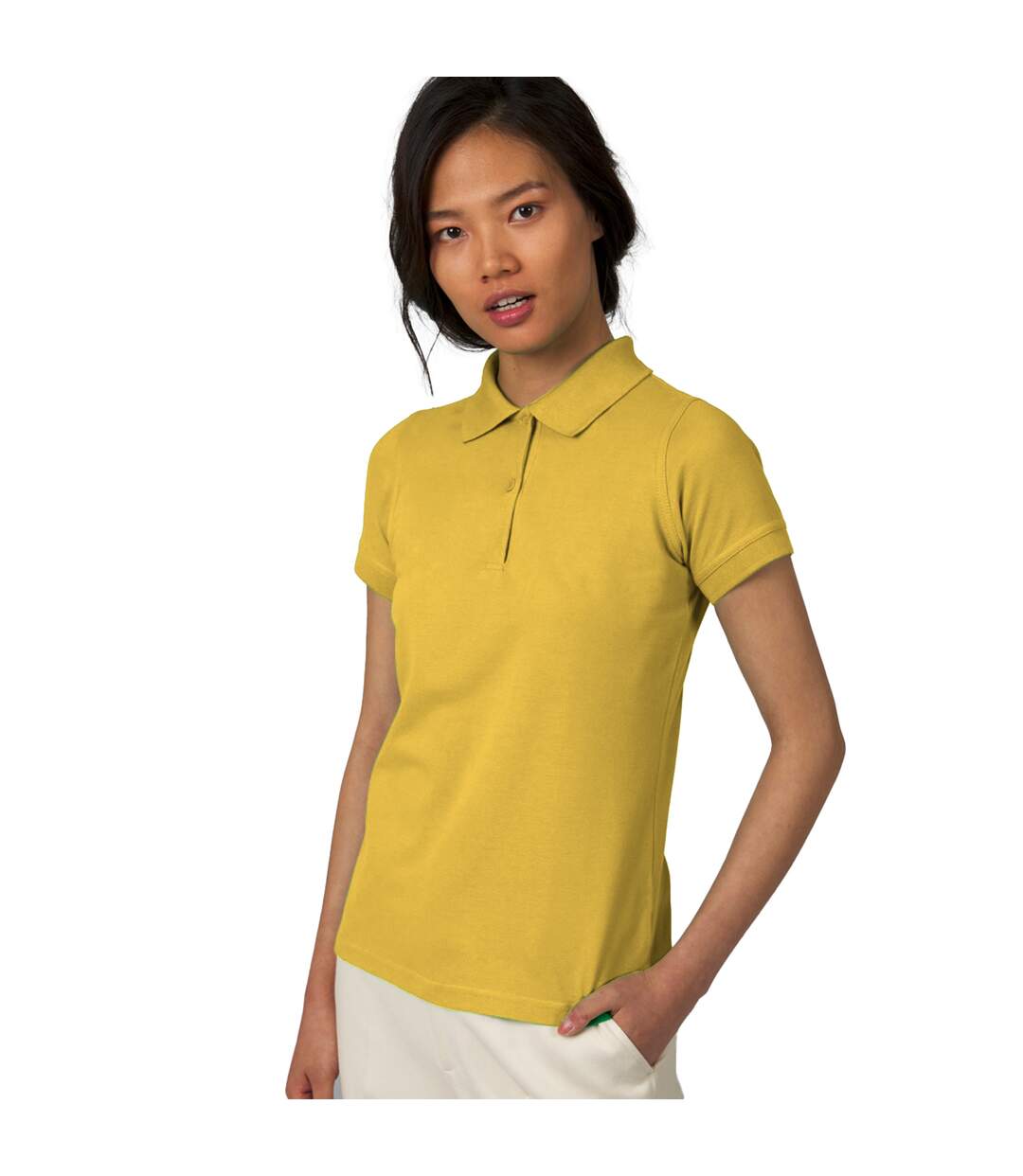 B&C - Polo à manches courtes SAFRAN PURE - Femme (Jaune) - UTBC104