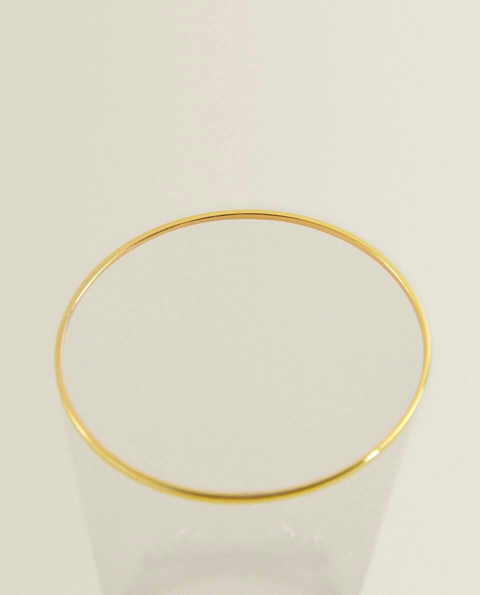 GARRAFA DE CRISTAL DA BÔNIA COM BORDA DOURADA