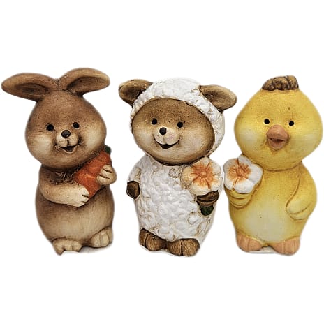 Mini påskefigurer 6,5 cm - flere varianter - assorteret