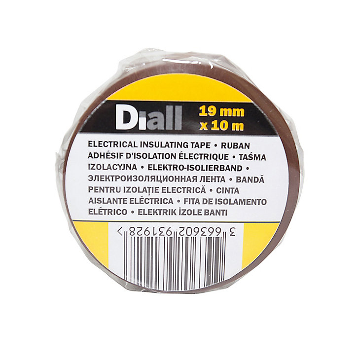 Ruban d'isolation électrique 19 mm x 10 m marron