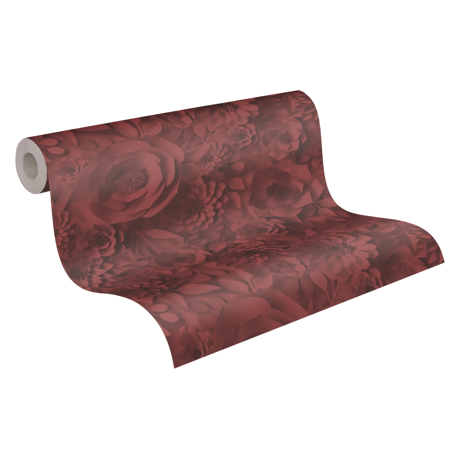 Vliestapete 3D PINTWALLS - Floral - rot - 10 Meter
