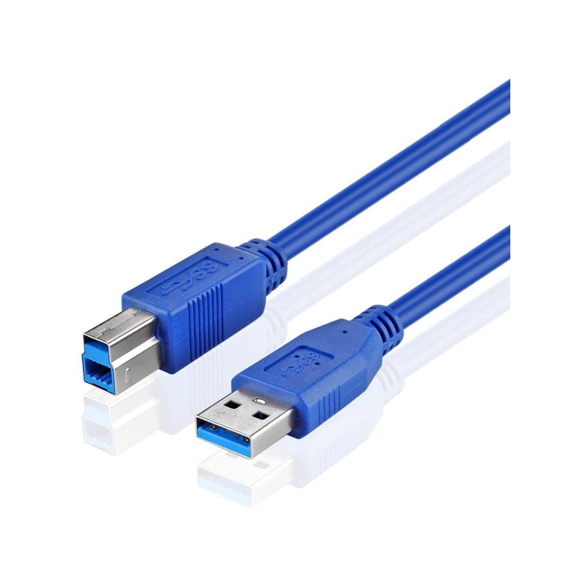 NÖRDIC USB 3.1 Kabel USB A til USB B 1M Blå USB-skriverkabel