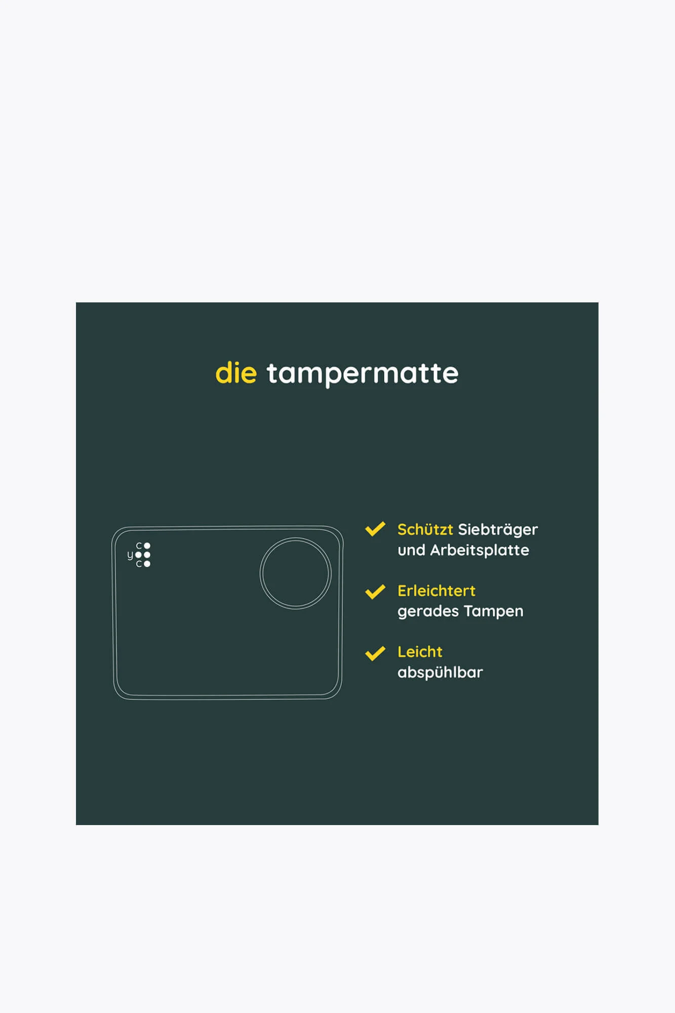 Coyooco Tampermatte Schwarz