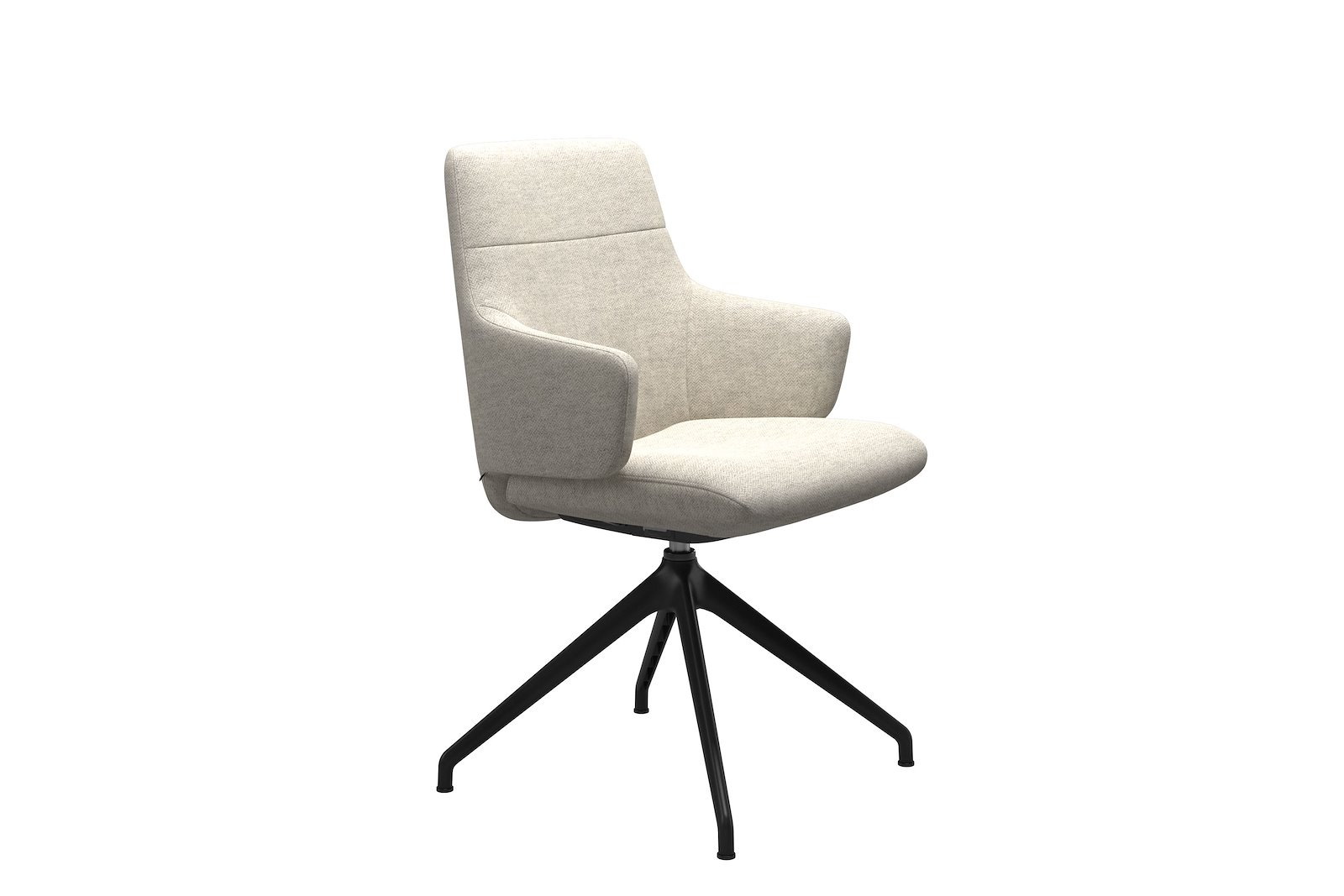 Chilli spisestol Tekstil Peony - Light Beige - Sort