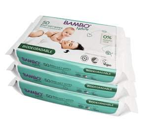 Bambo Nature Bio Babydoekjes 3x50ST