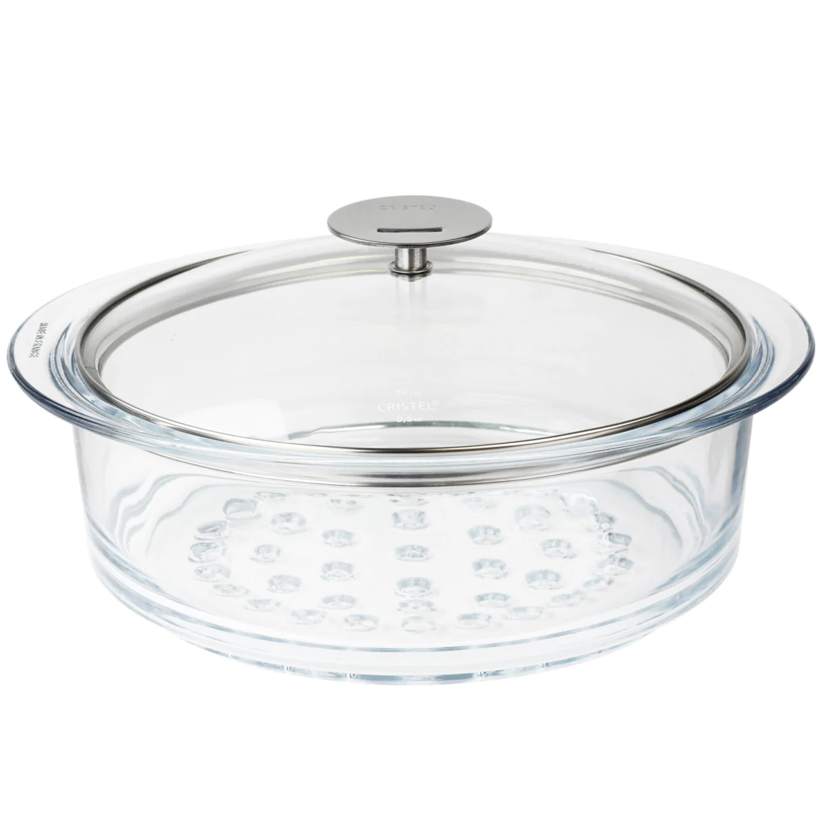Cuit-vapeur en verre 24cm Cristel
