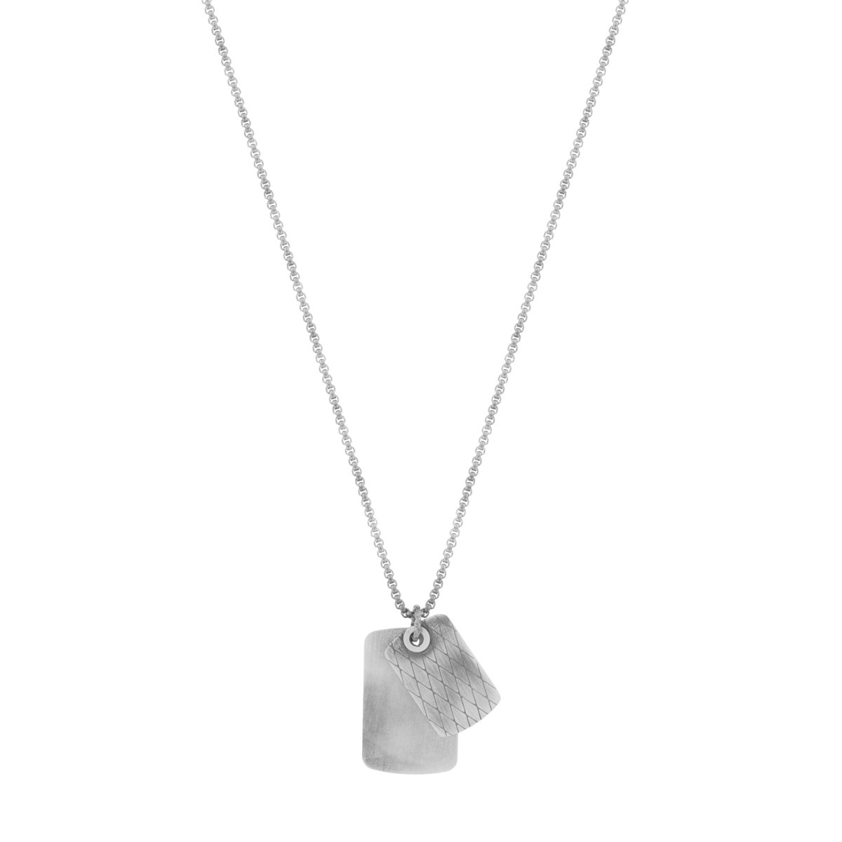 Collier plaque acier 50 cm