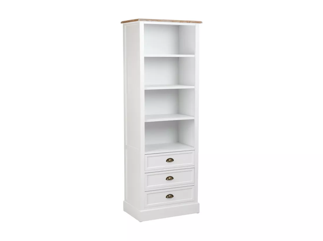 Étagère en bois blanc 63.5x40x180.5h