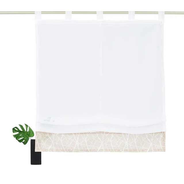 my home Raffrollo »Camposa« mit Schlaufen Transparent, Voile, Polyester