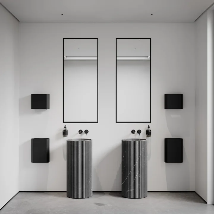 Nichba Design - Papiereimer für die Wand, schwarz