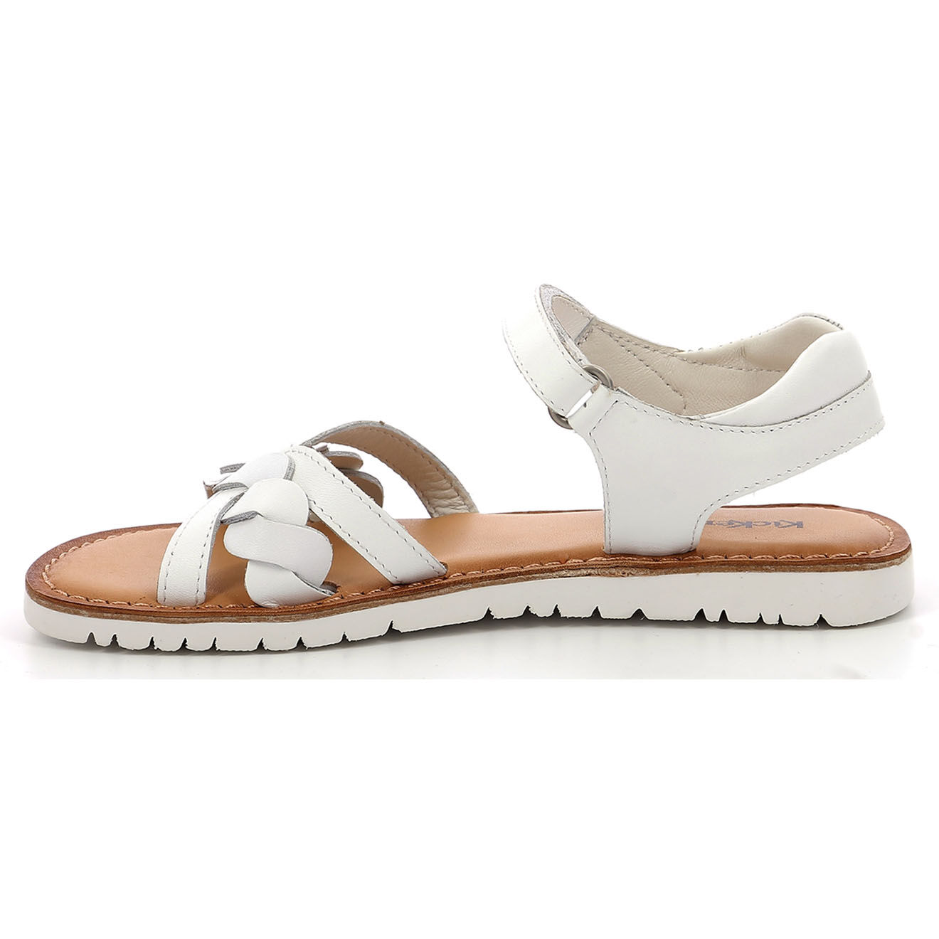 Kickers Sandales en Cuir Betty blanches