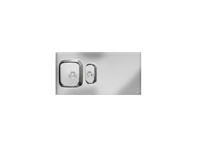 Bordplade BasicG 1200x600 m/2vask rfstål