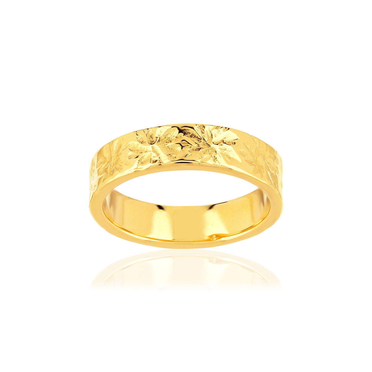 Bague plaqué or martelée