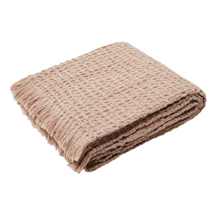 Haomy Plaid Tempo en coton | Beige rosé
