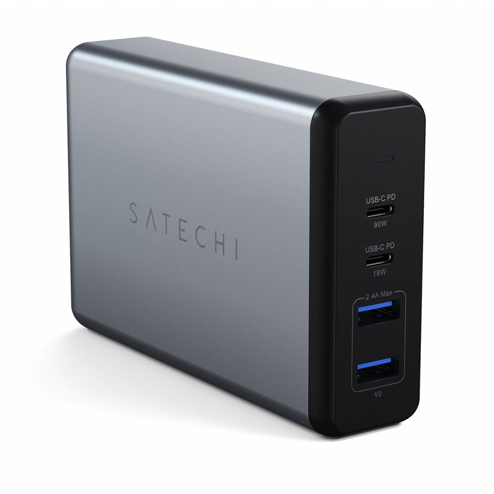 (108W) PD Desktop Charger Dual USB C / Dual USB 3.0 Netz Ladegerät Power Delivery-Technologie (ST-TC108WM) - Space Gray