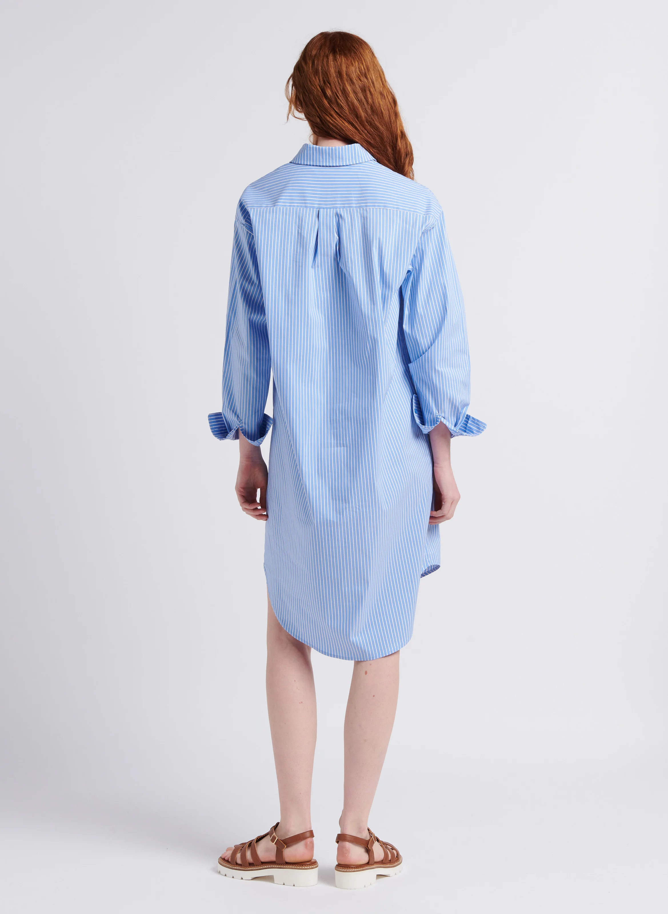 ISIDOLE - Sandales plates en cuir | Marron