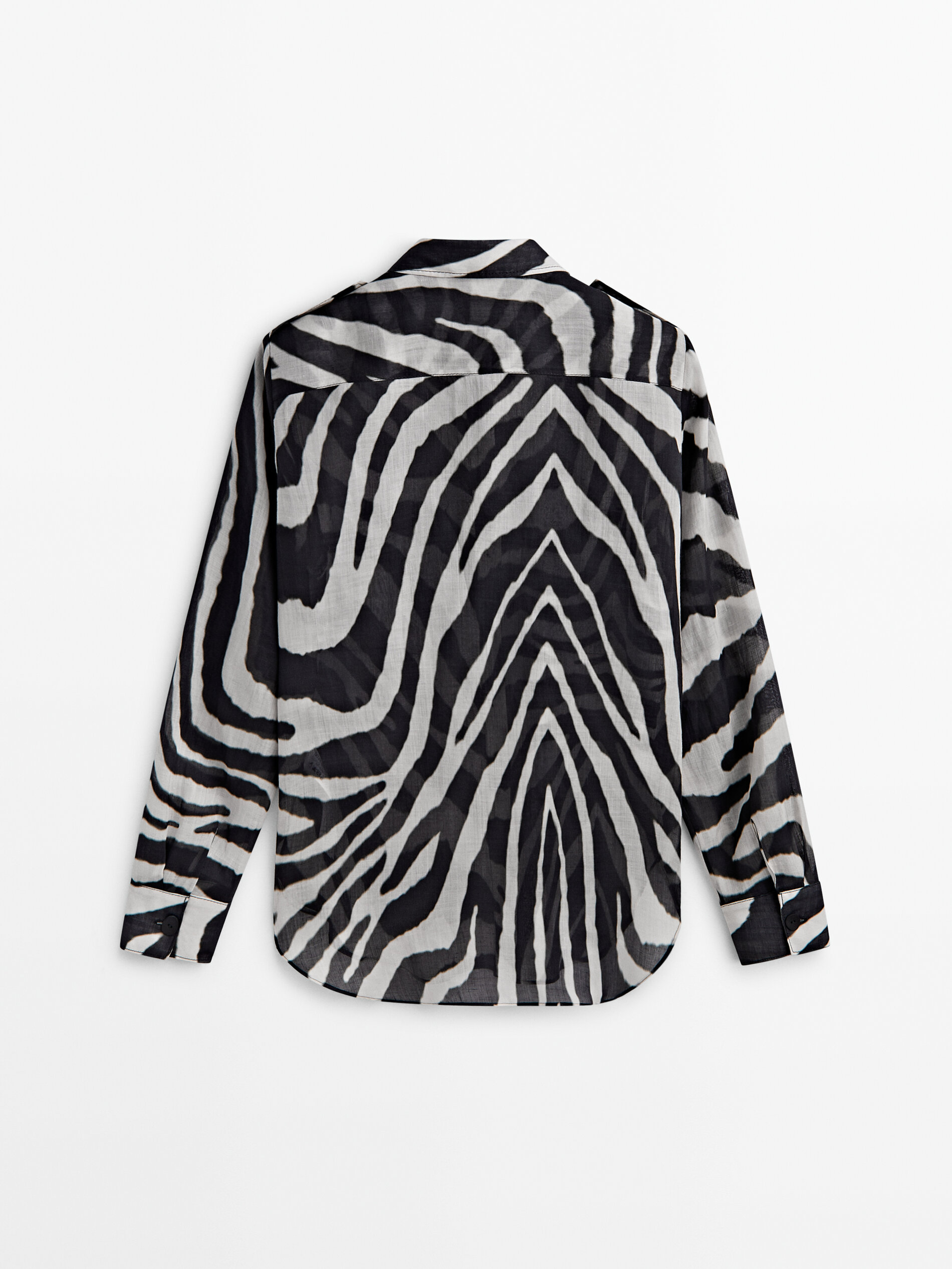 Camisa Ramio com estampa de zebra - PRETA