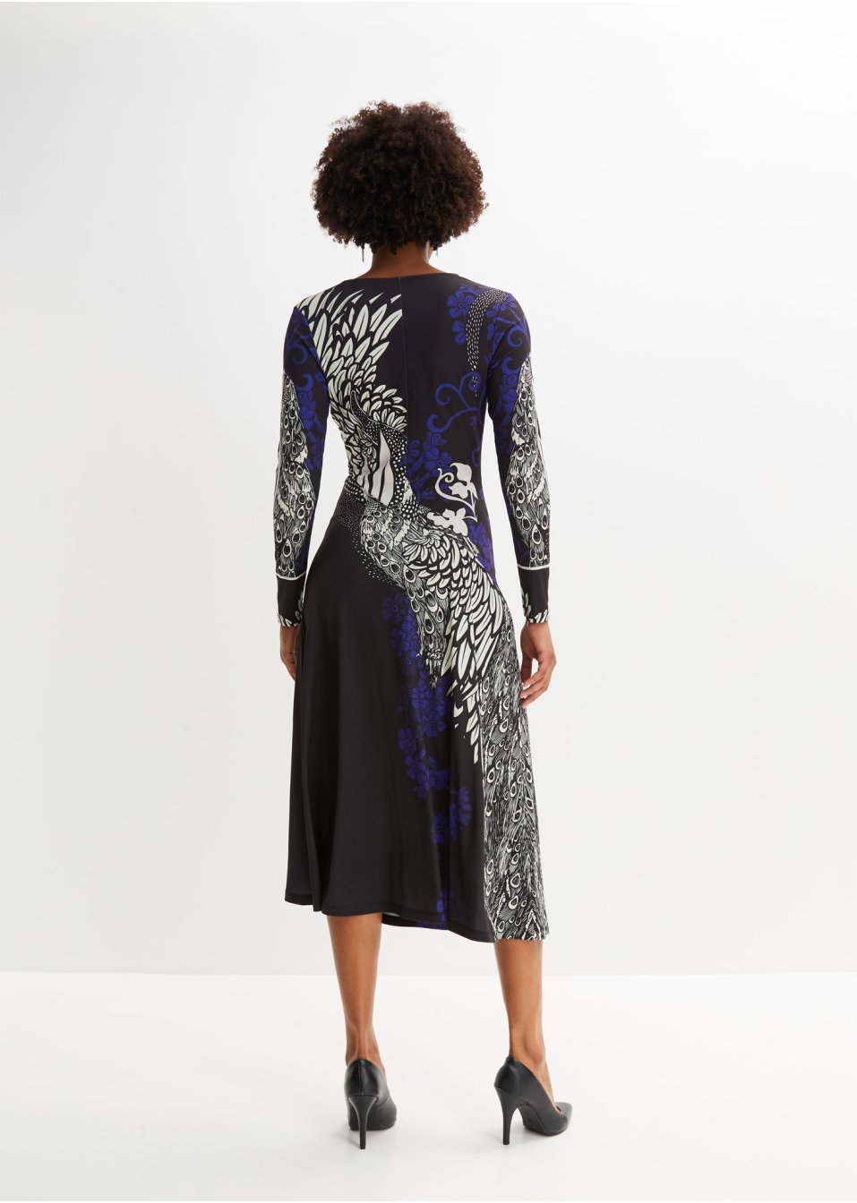 Robe midi avec empiècement mesh