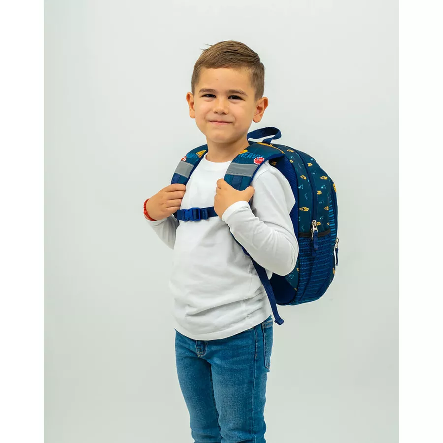 Belmil Kindergartenrucksack Kiddy Plus Kindergartenrucksack für 3-6 Jährige Kinder mit Brustgurt Heavy Machinery
