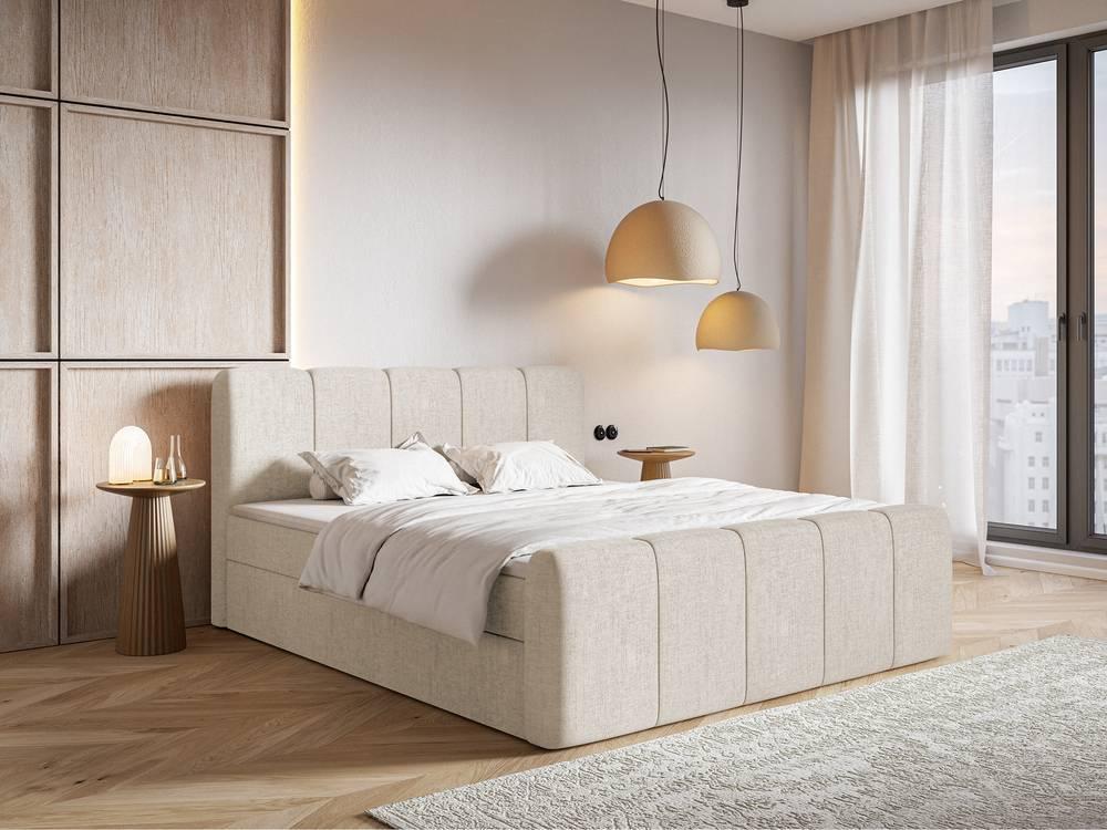 NADUVI Collection Boxspring Chloe 140x200 chenille met opbergruimte