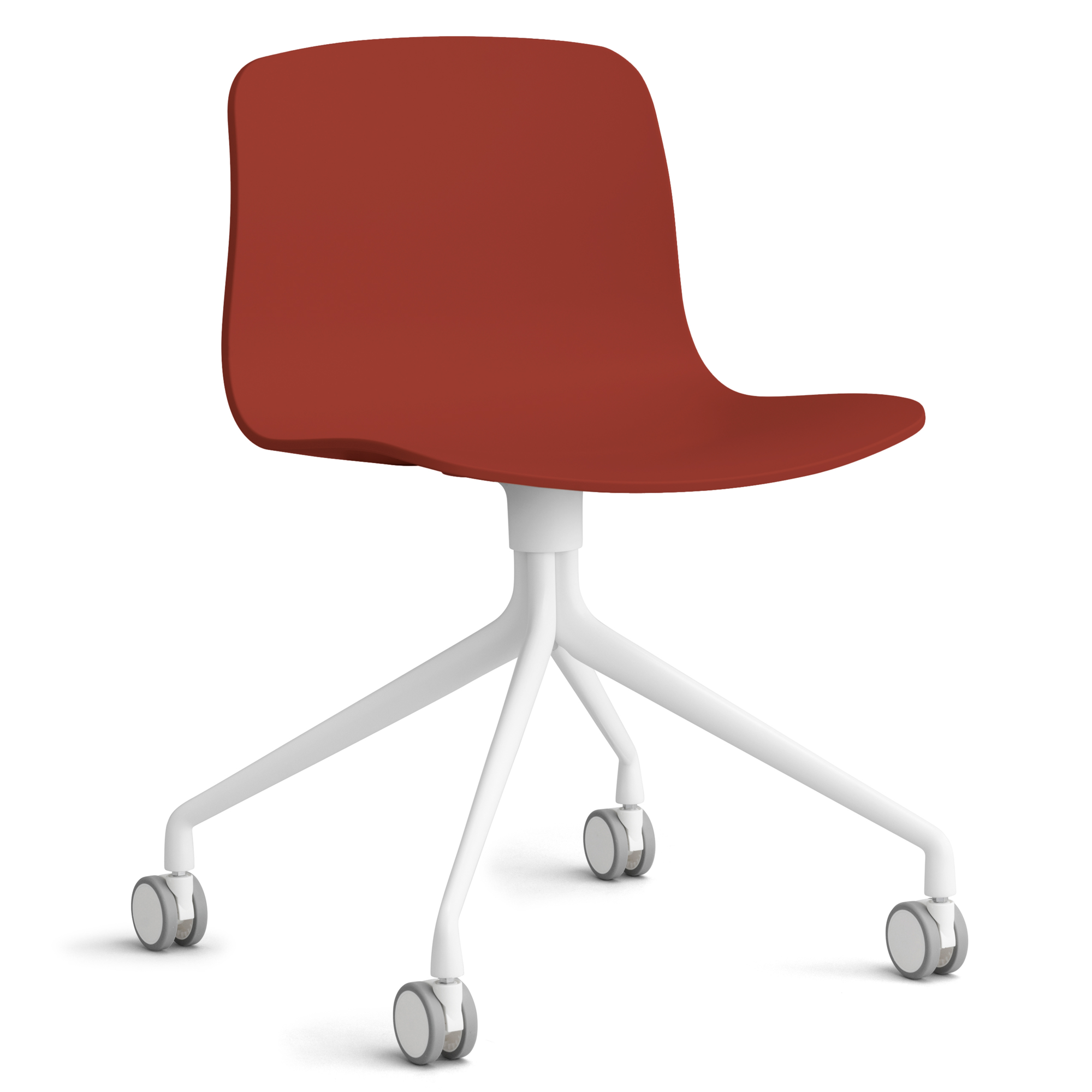 Bureaustoel AAC14 wit onderstel warm red