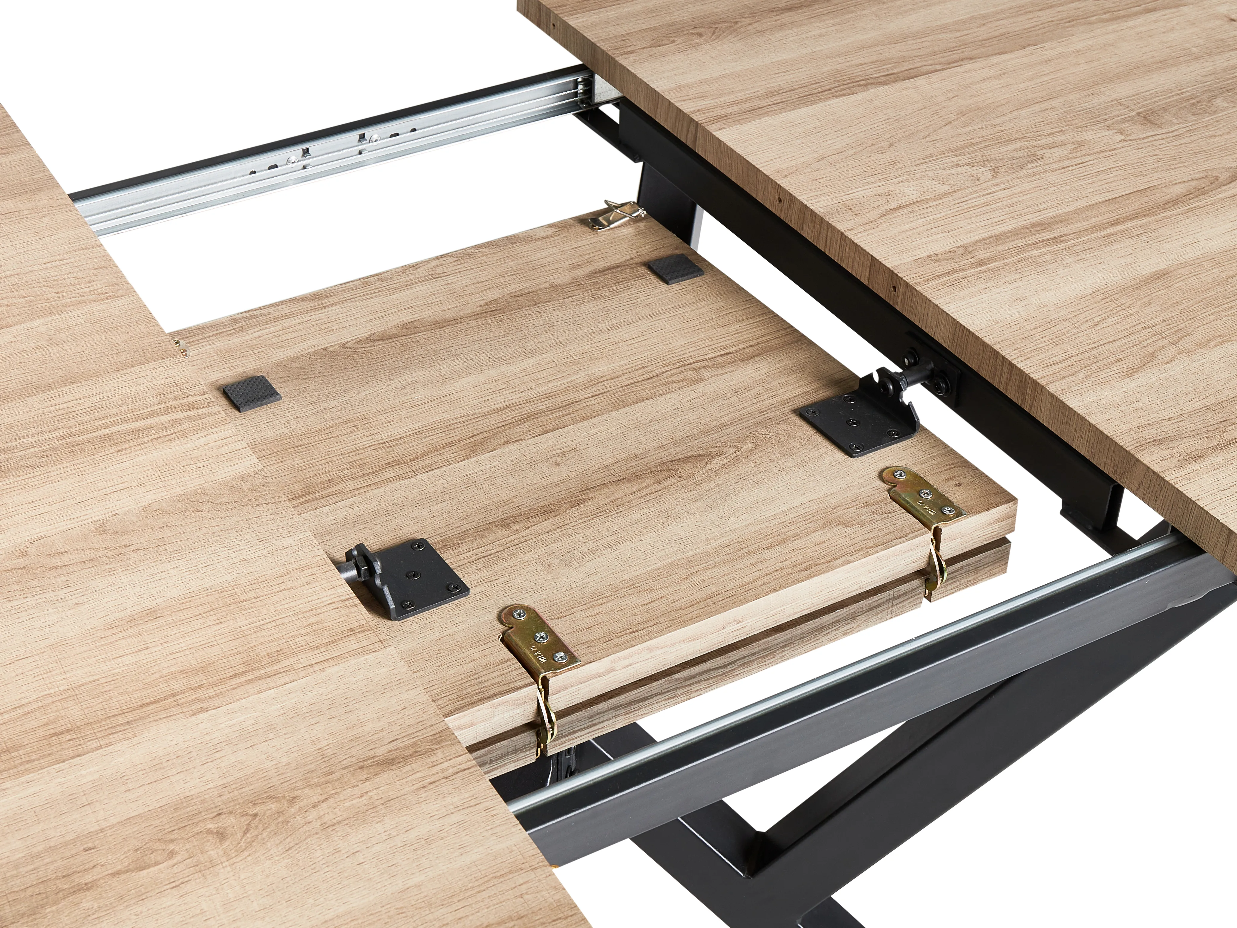 Eettafel uitschuifbaar ANSELL Lichtbruin 90 cm 160/200 cm