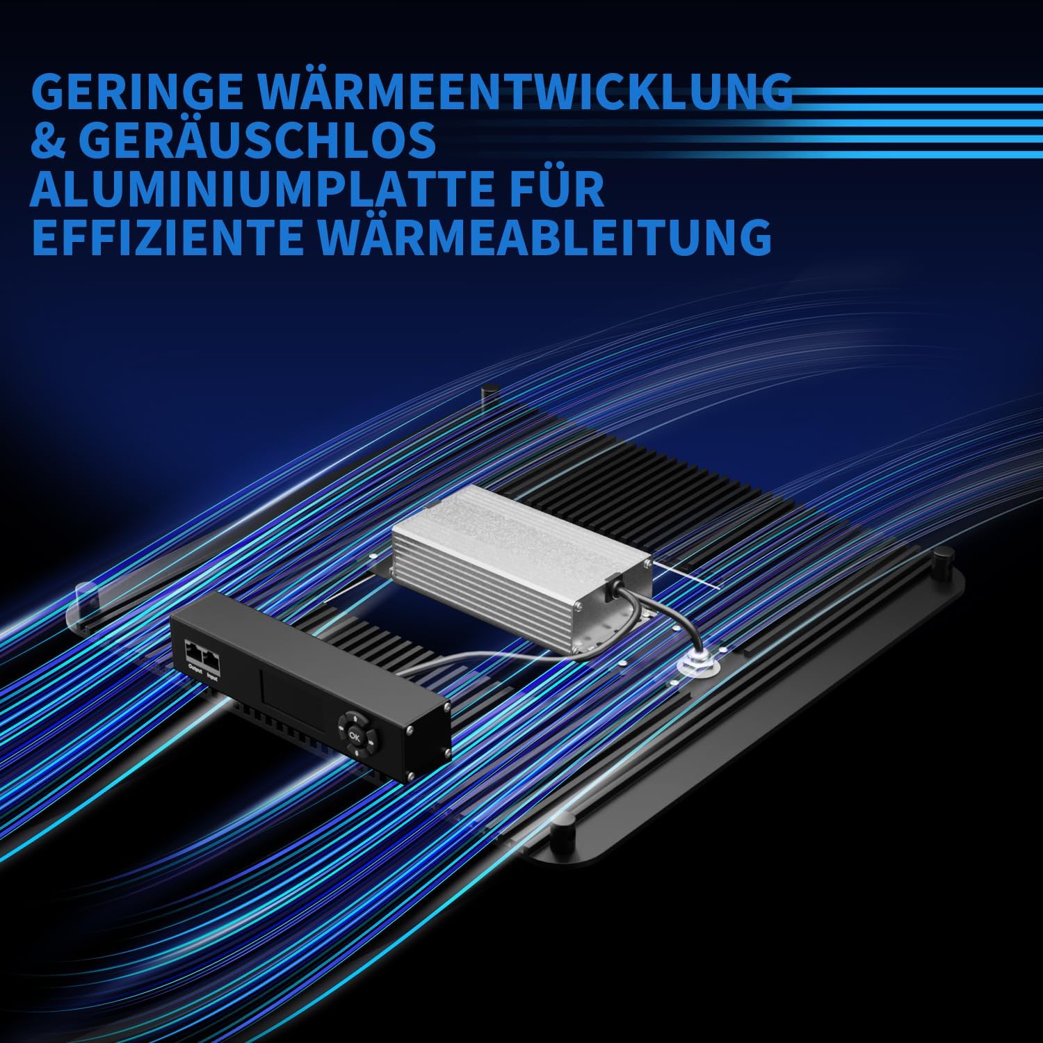 Turbo1000 LED Grow Lampe –LM301H EVO Dioden 100W, Vollspektrum & 0–100% dimmbar mit Timer, Energieeffiziente Pflanzenlampe für Indoor Anbau, Abdeckung 70×70 cm, 5 Jahre Garantie
