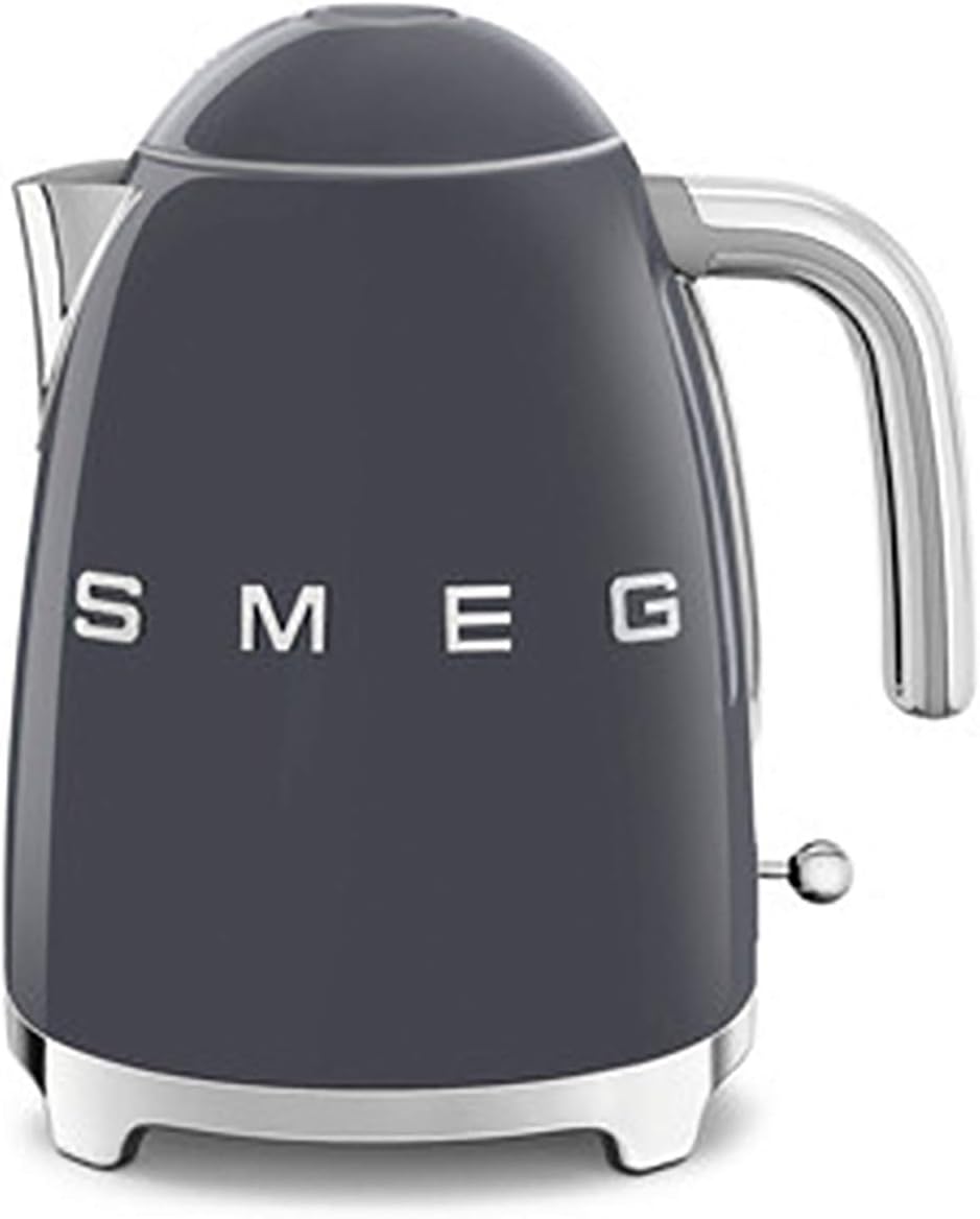Smeg, Bouilloire Électrique KLF03PGEU 1,7 L, Filtre Anticalcaire Lavable, Arrêt Automatique de Sécurité, Indicateur de Niveau d'Eau, Base Antidérapante, Range Cordon, Puissance 2400W, Vert d'Eau
