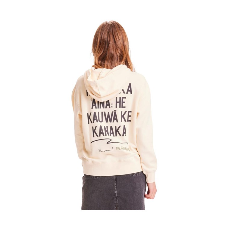 KnowledgeCotton Apparel Daphne The Green Wave Print Hoodie Women