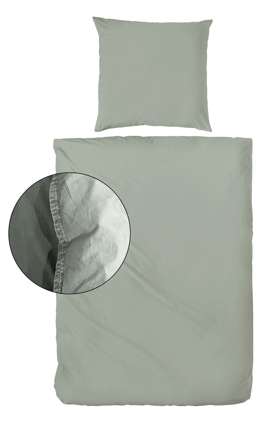 Hahn Renforcé-Bettwäsche Stonewashed 135 x 200 cm leinen