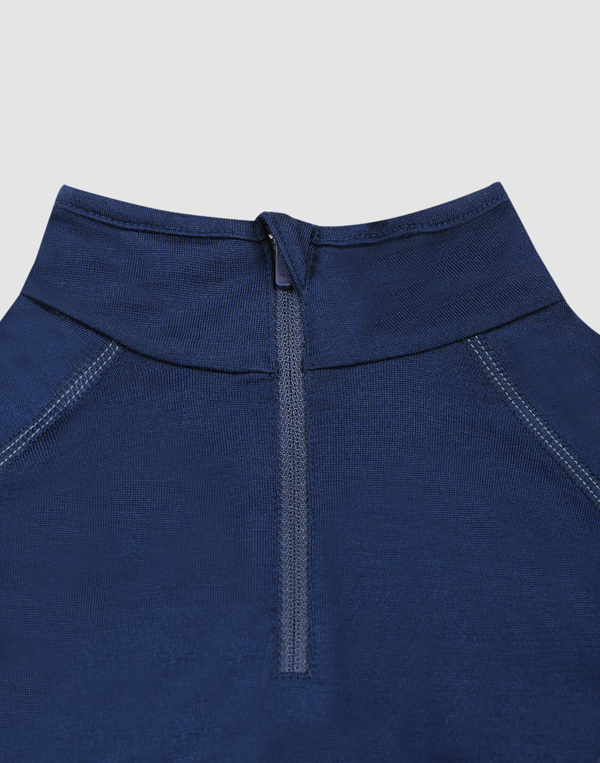 Shirt met halve rits van merinowol voor kinderen