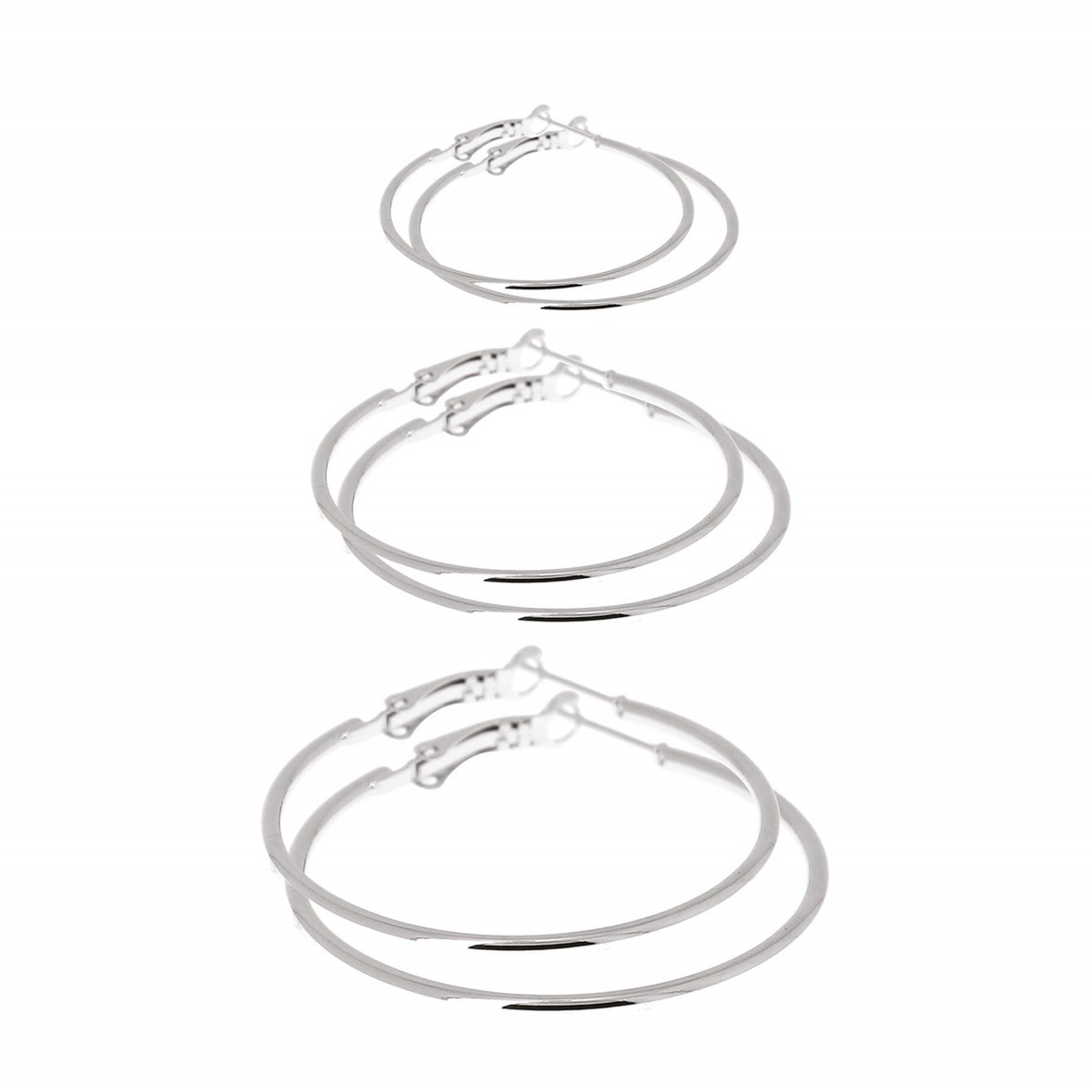 3 paires de Créoles acier