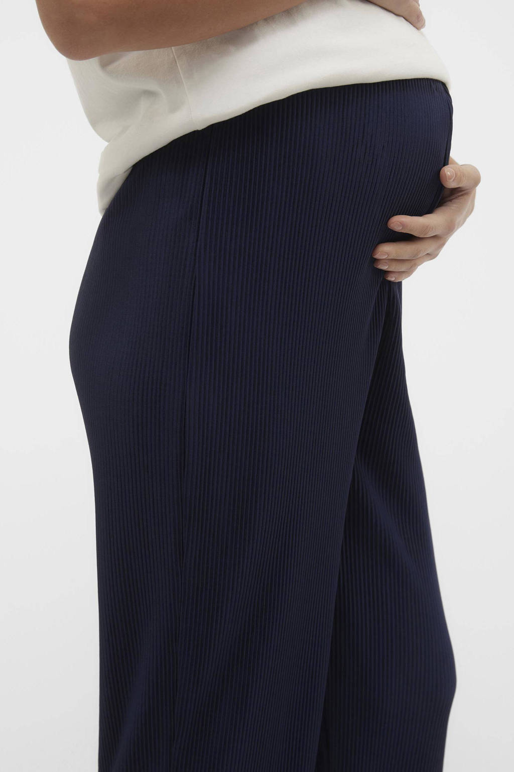 MAMALICIOUS loose fit broek marineblauw
