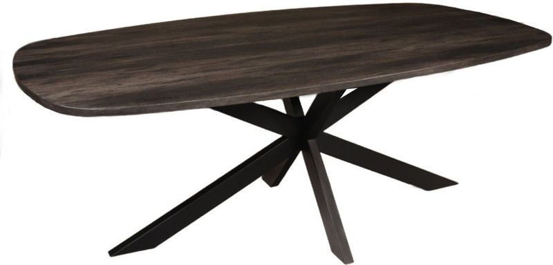 Eettafel Deens ovaal 240cm zwart Hero ovale eettafel