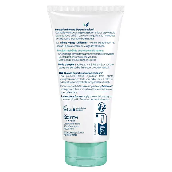 Biolane Expert - Déliderm - Creme Facial - Pele Sensível - 50ml